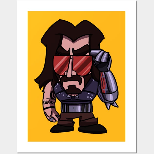 Mini Johnny Silverhand Wall Art by Artguy99